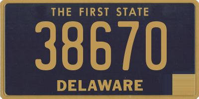 DE license plate 38670