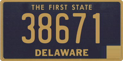 DE license plate 38671