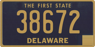DE license plate 38672