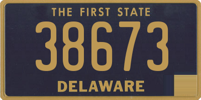 DE license plate 38673