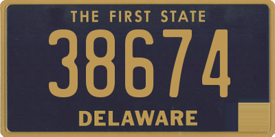 DE license plate 38674