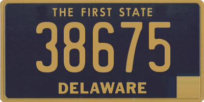 DE license plate 38675