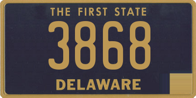 DE license plate 3868