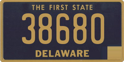 DE license plate 38680
