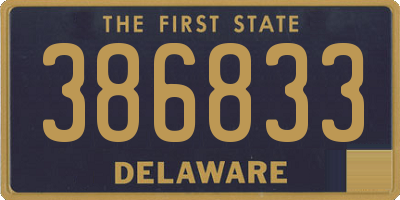 DE license plate 386833