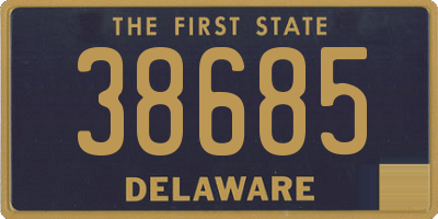 DE license plate 38685