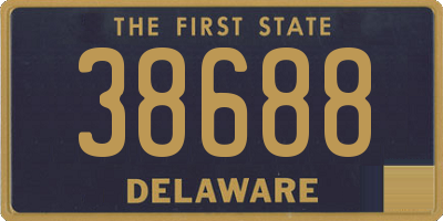 DE license plate 38688