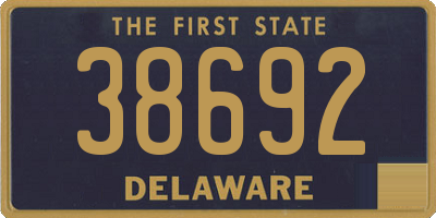 DE license plate 38692