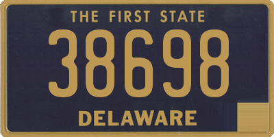 DE license plate 38698