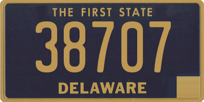 DE license plate 38707