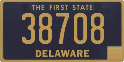 DE license plate 38708