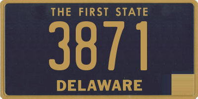 DE license plate 3871