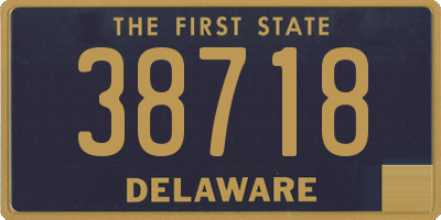DE license plate 38718