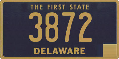 DE license plate 3872