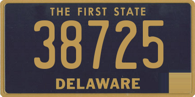 DE license plate 38725