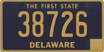 DE license plate 38726