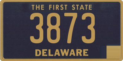 DE license plate 3873