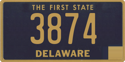 DE license plate 3874