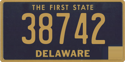 DE license plate 38742