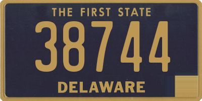 DE license plate 38744