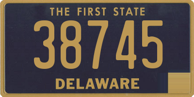 DE license plate 38745