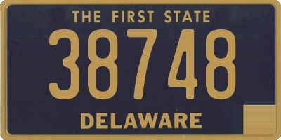 DE license plate 38748