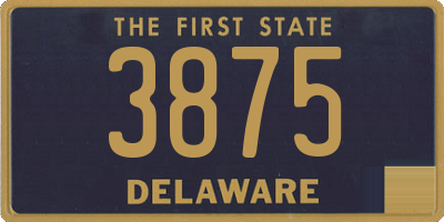 DE license plate 3875