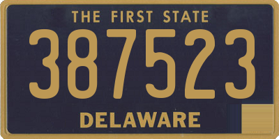 DE license plate 387523
