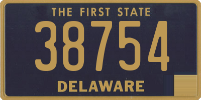 DE license plate 38754