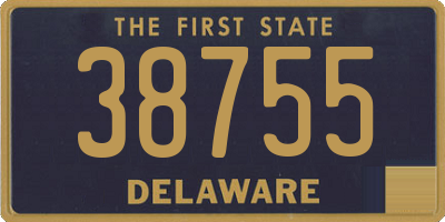 DE license plate 38755