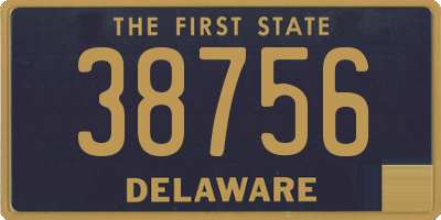 DE license plate 38756