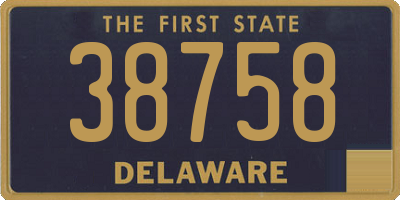 DE license plate 38758