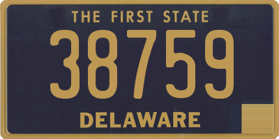 DE license plate 38759