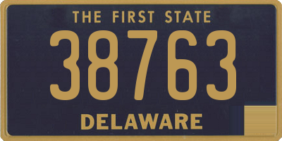 DE license plate 38763