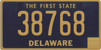 DE license plate 38768