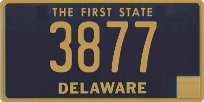 DE license plate 3877