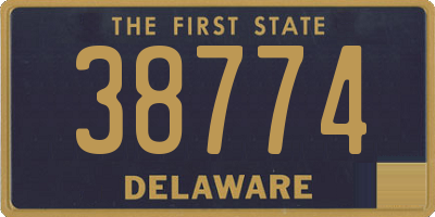 DE license plate 38774
