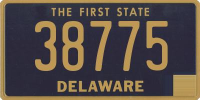 DE license plate 38775