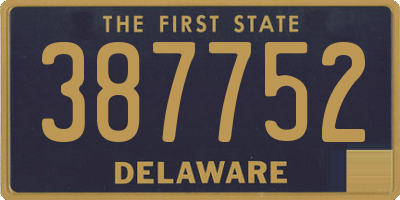 DE license plate 387752