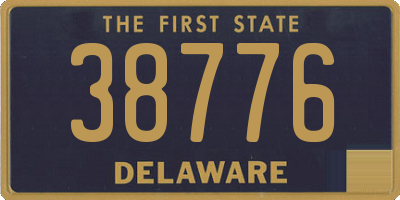 DE license plate 38776