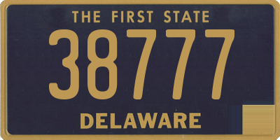 DE license plate 38777