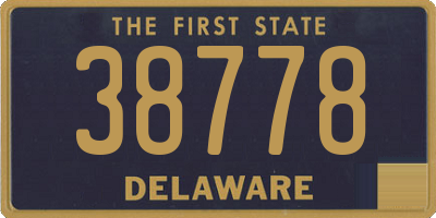 DE license plate 38778