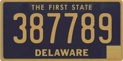 DE license plate 387789