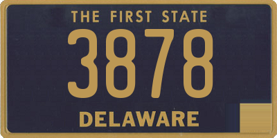 DE license plate 3878