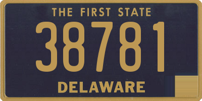 DE license plate 38781