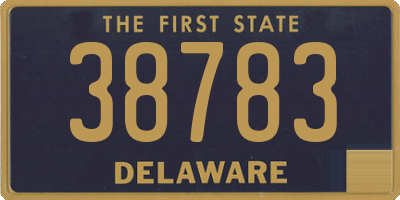 DE license plate 38783