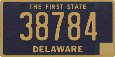 DE license plate 38784