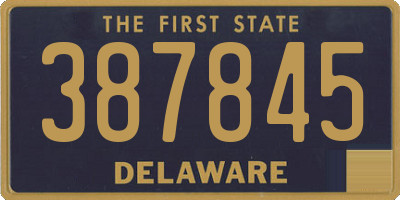 DE license plate 387845