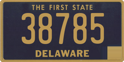 DE license plate 38785