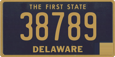 DE license plate 38789